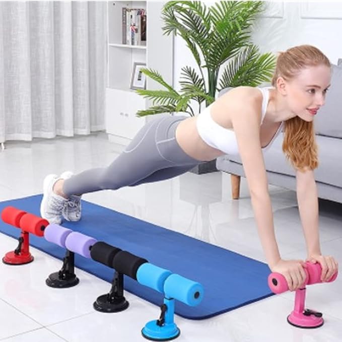 Sit-Up Bar with Foam Handle and Rubber Suction Seat Up