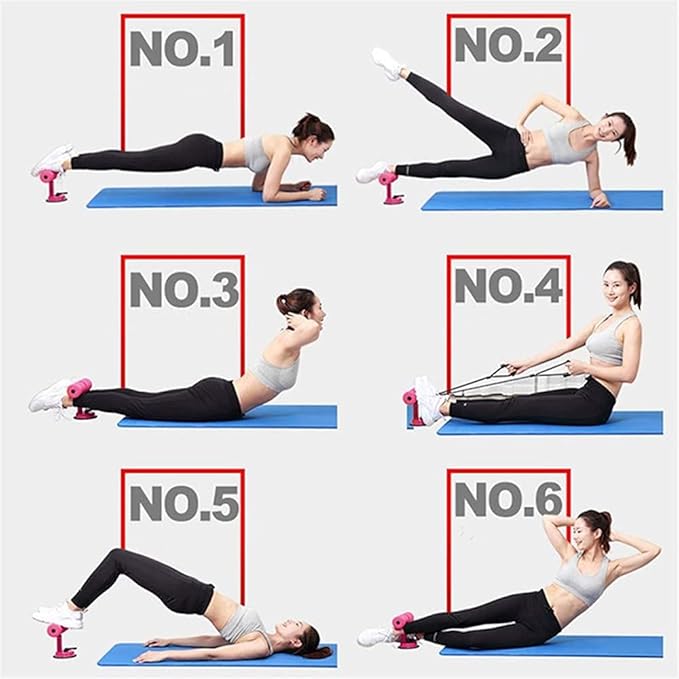 Sit-Up Bar with Foam Handle and Rubber Suction Seat Up