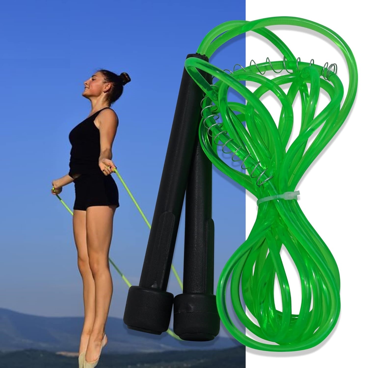 Premium Sports Speed Skipping Rope, Jump Rope with Pvc Handle