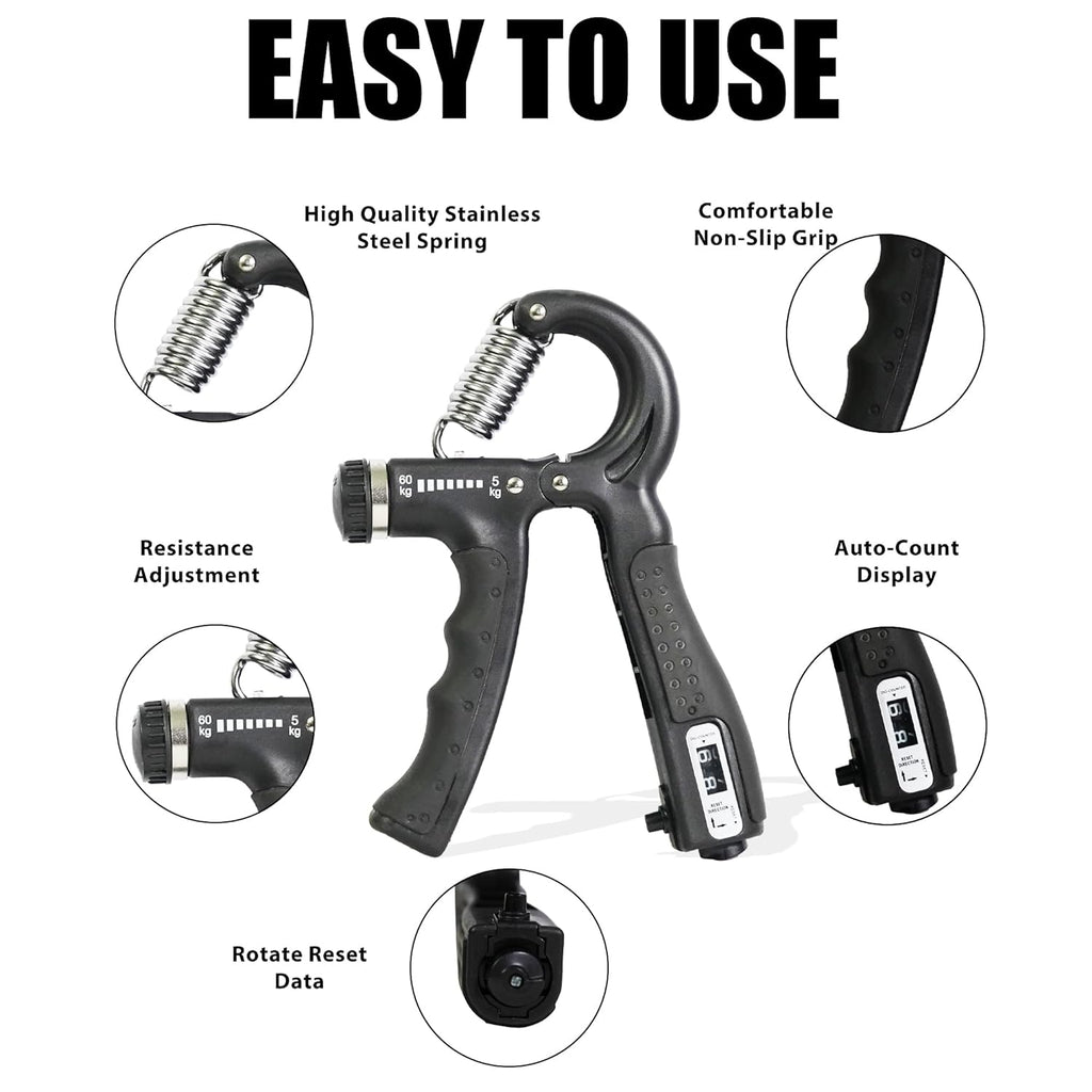 Premium Counter 10Kg To 60Kg Weight Adjustable Professional Counter Hand Gripper