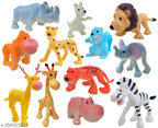 Funny Jungle Animals Toys Forest Animal (Pack of 12 Pcs)