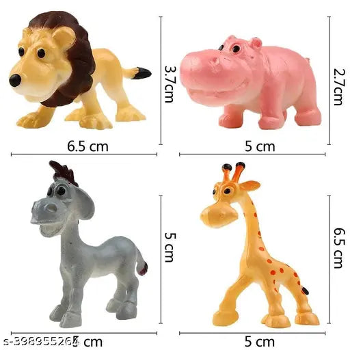 Funny Jungle Animals Toys Forest Animal (Pack of 12 Pcs)